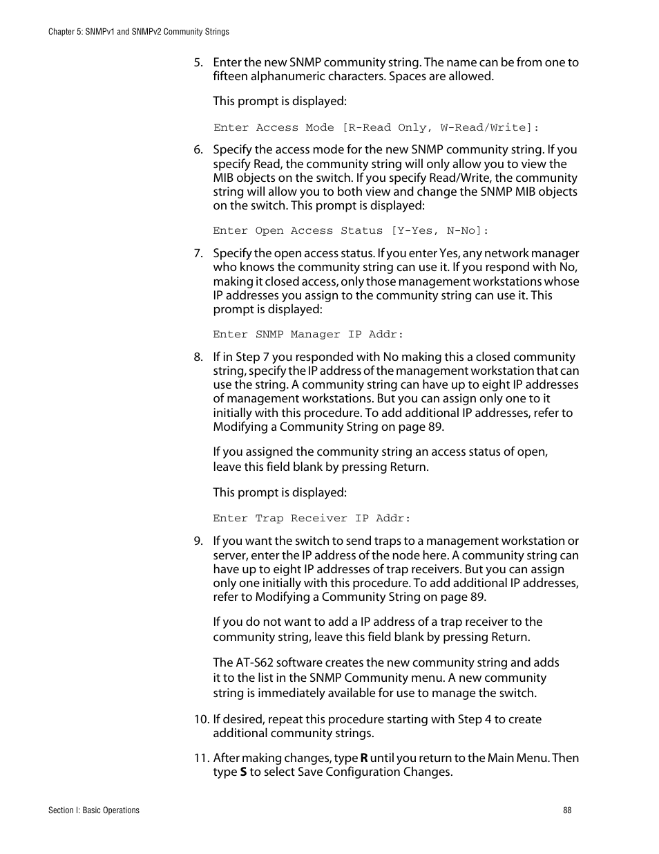 Allied Telesis AT-S62 User Manual | Page 88 / 862
