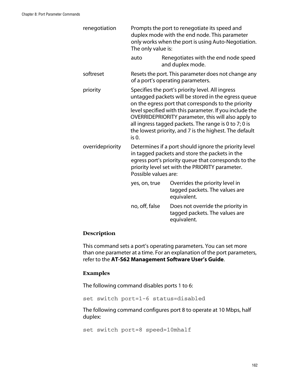 Allied Telesis AT-S62 User Manual | Page 162 / 420