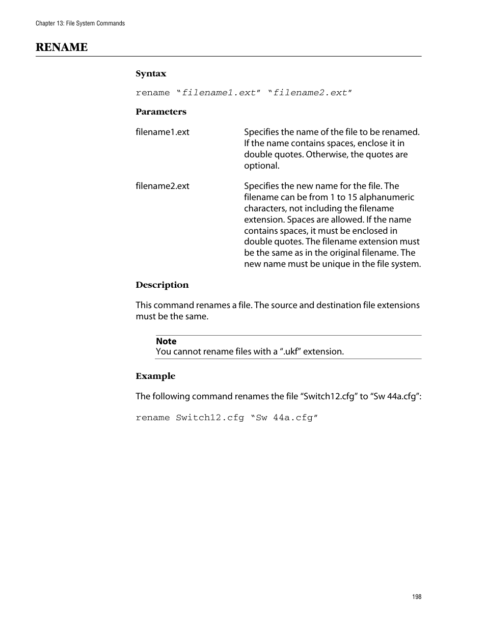 Rename | Allied Telesis AT-S62 User Manual | Page 198 / 420