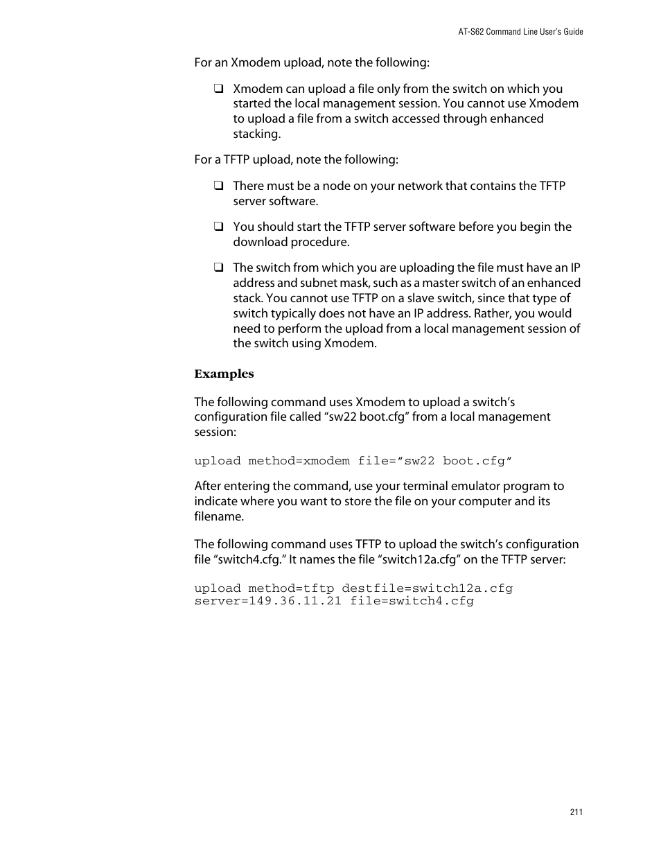 Allied Telesis AT-S62 User Manual | Page 211 / 420