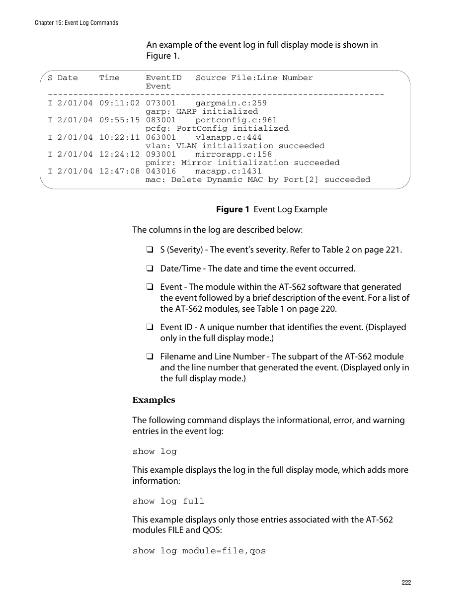 Allied Telesis AT-S62 User Manual | Page 222 / 420