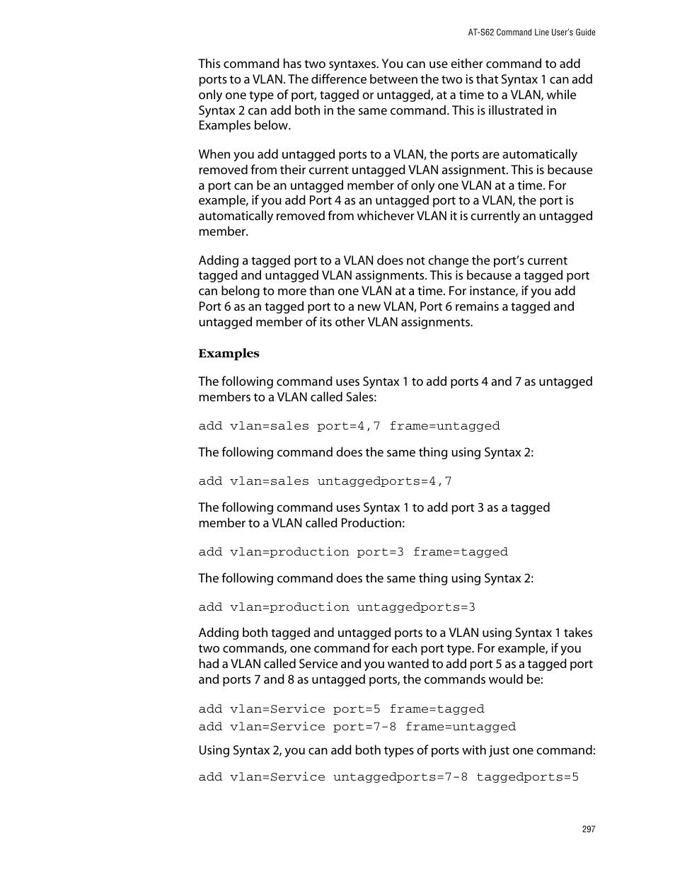 Allied Telesis AT-S62 User Manual | Page 297 / 420