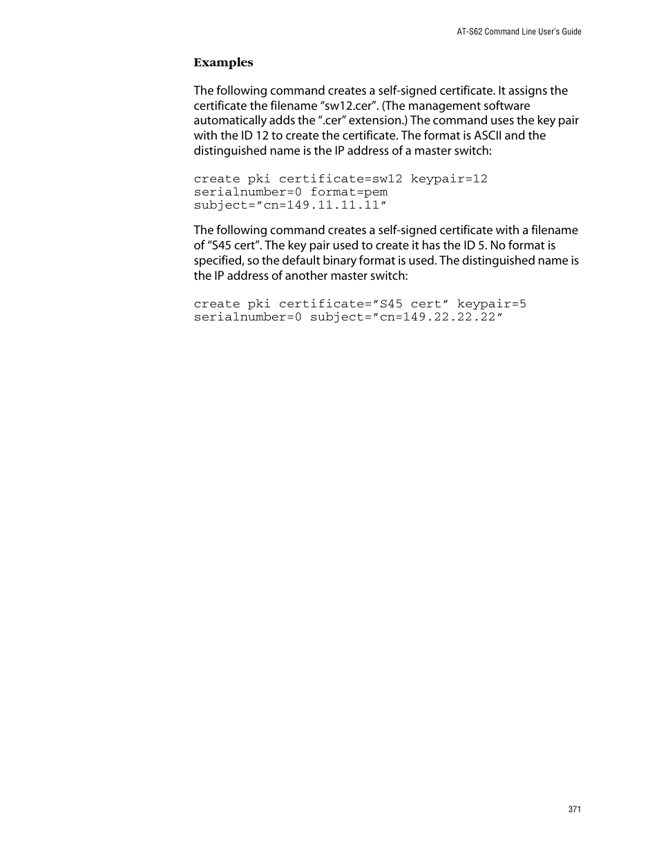 Allied Telesis AT-S62 User Manual | Page 371 / 420