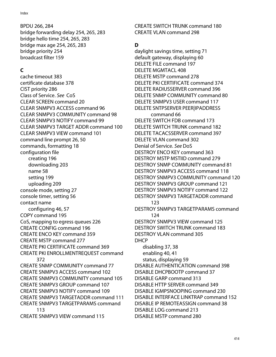 Allied Telesis AT-S62 User Manual | Page 414 / 420