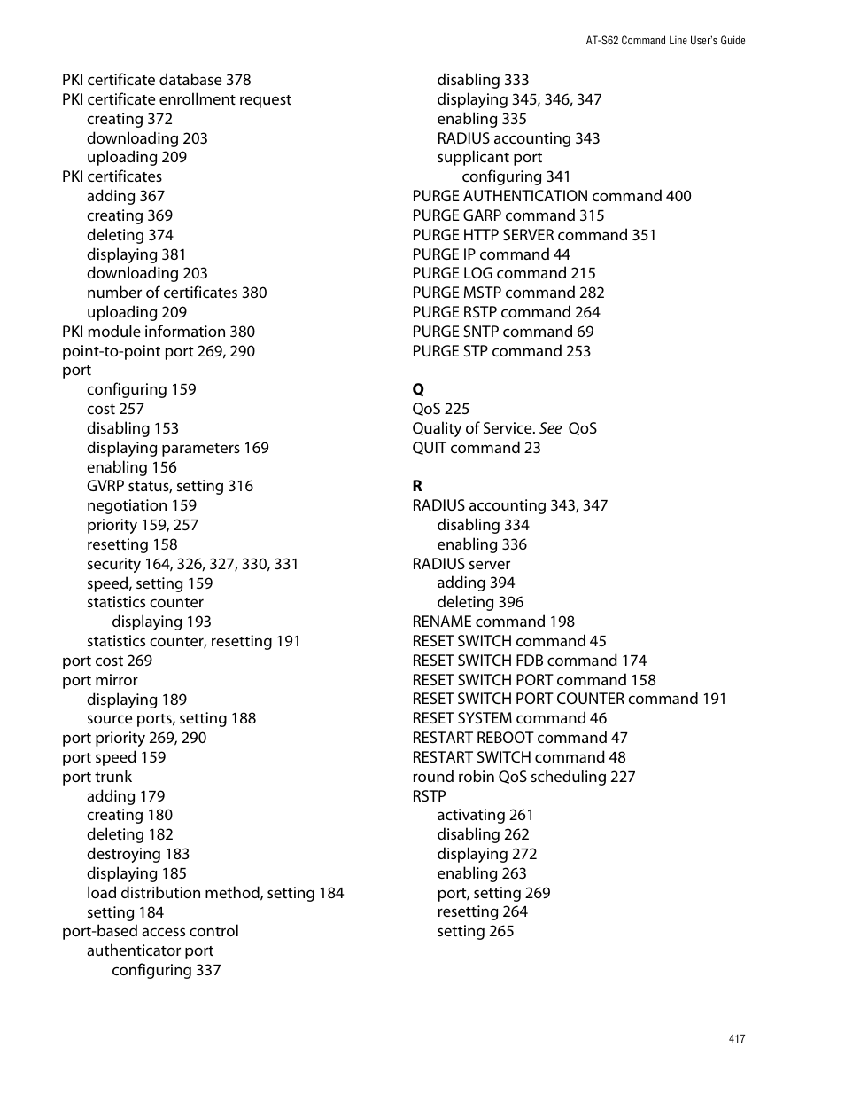 Allied Telesis AT-S62 User Manual | Page 417 / 420