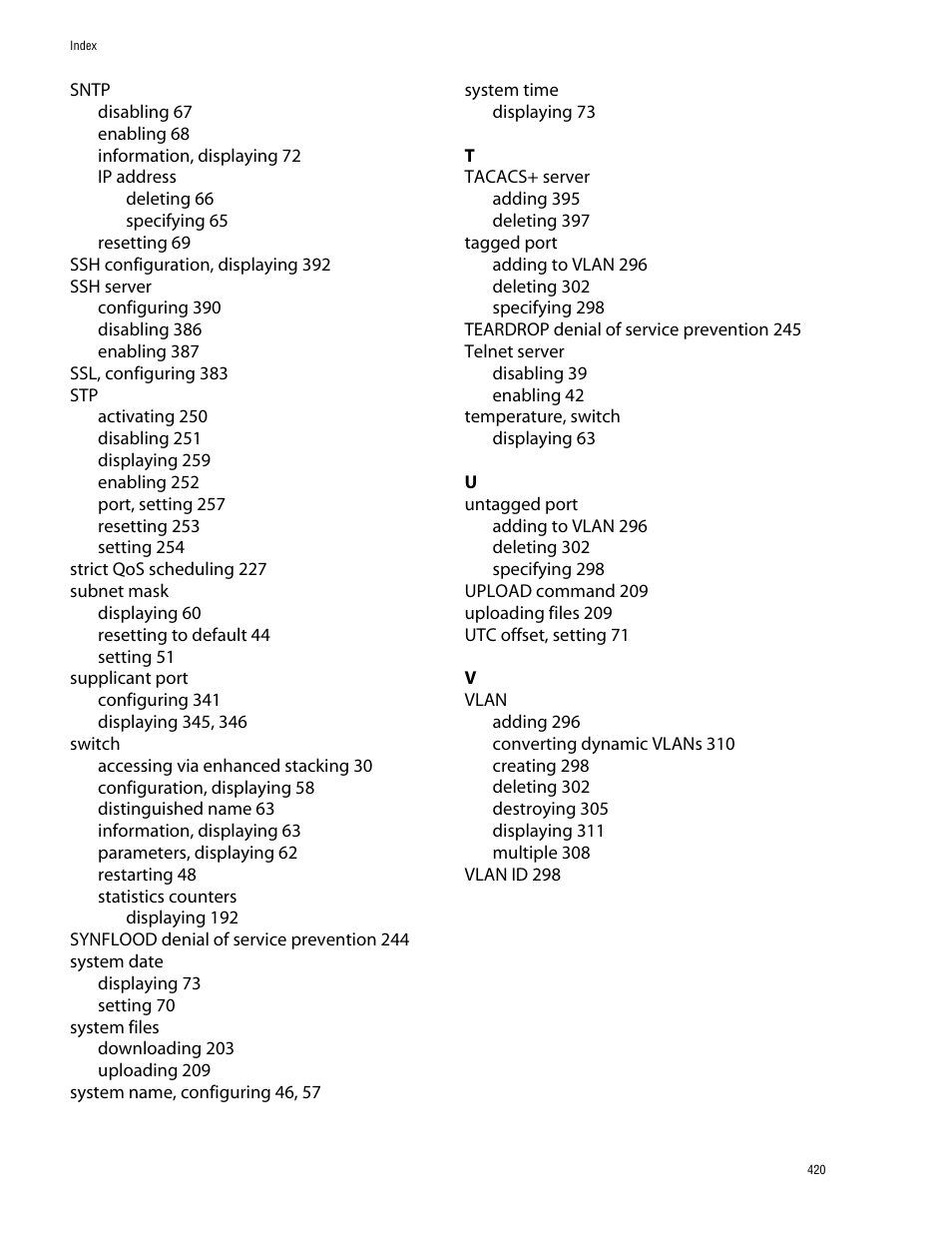 Allied Telesis AT-S62 User Manual | Page 420 / 420