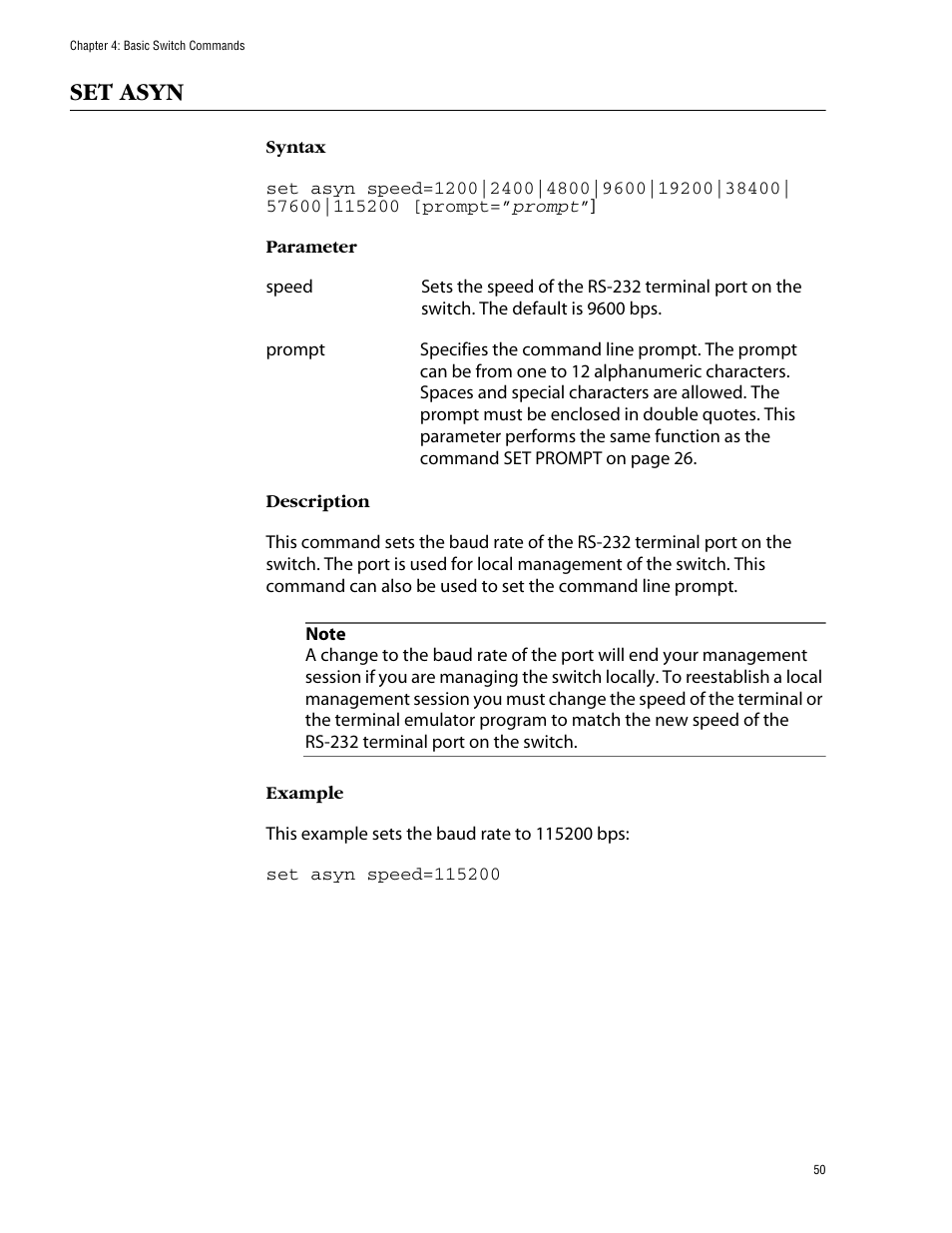 Set asyn | Allied Telesis AT-S62 User Manual | Page 50 / 420