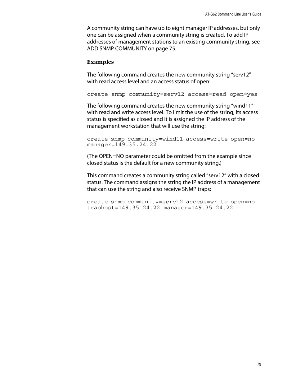 Allied Telesis AT-S62 User Manual | Page 79 / 420