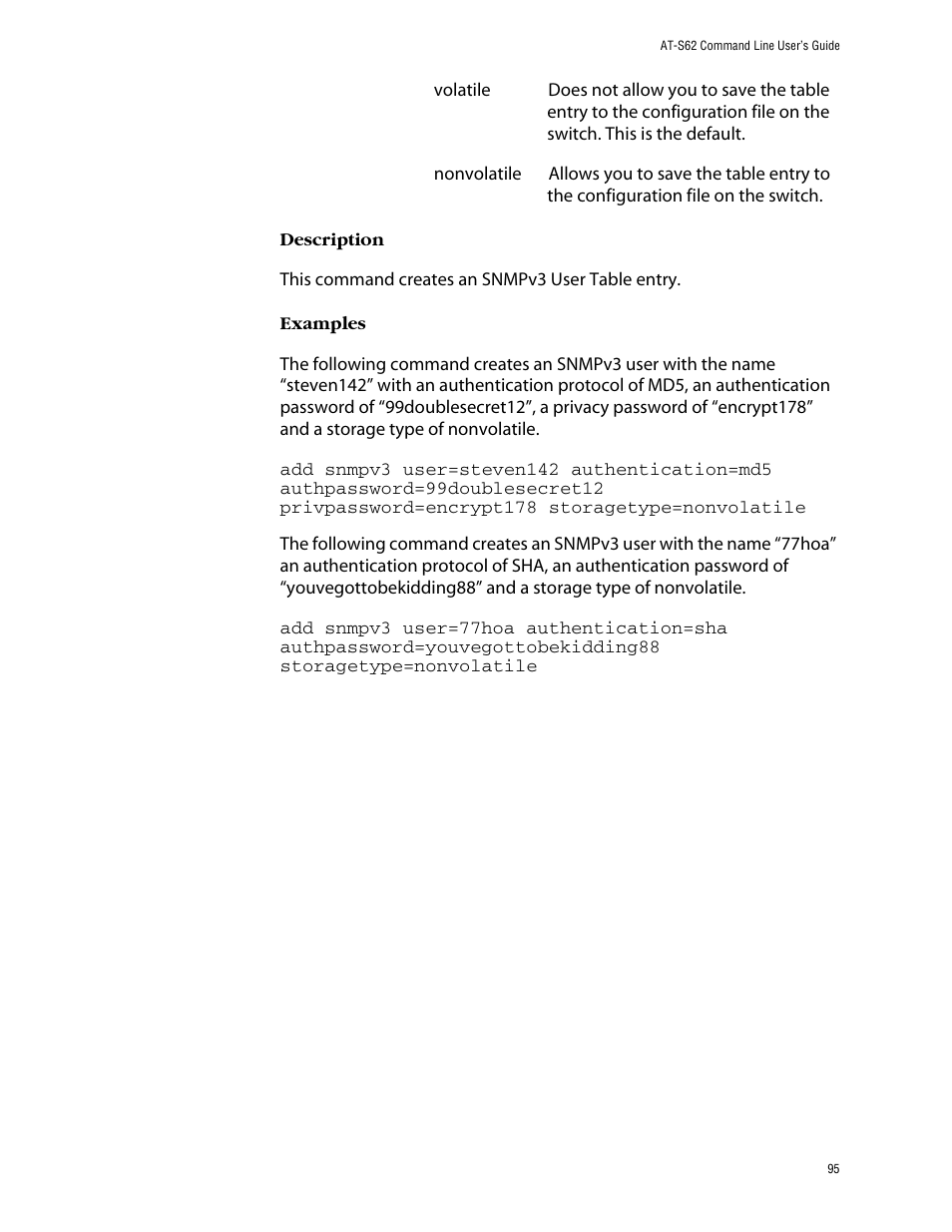 Allied Telesis AT-S62 User Manual | Page 95 / 420
