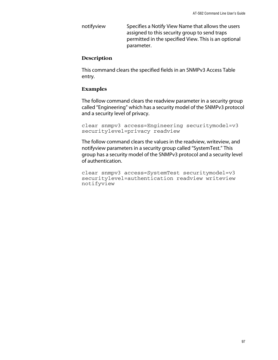 Allied Telesis AT-S62 User Manual | Page 97 / 420