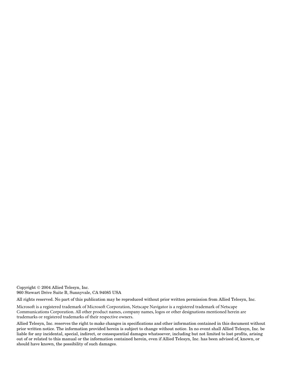 Allied Telesis AT-8550SP User Manual | Page 2 / 114