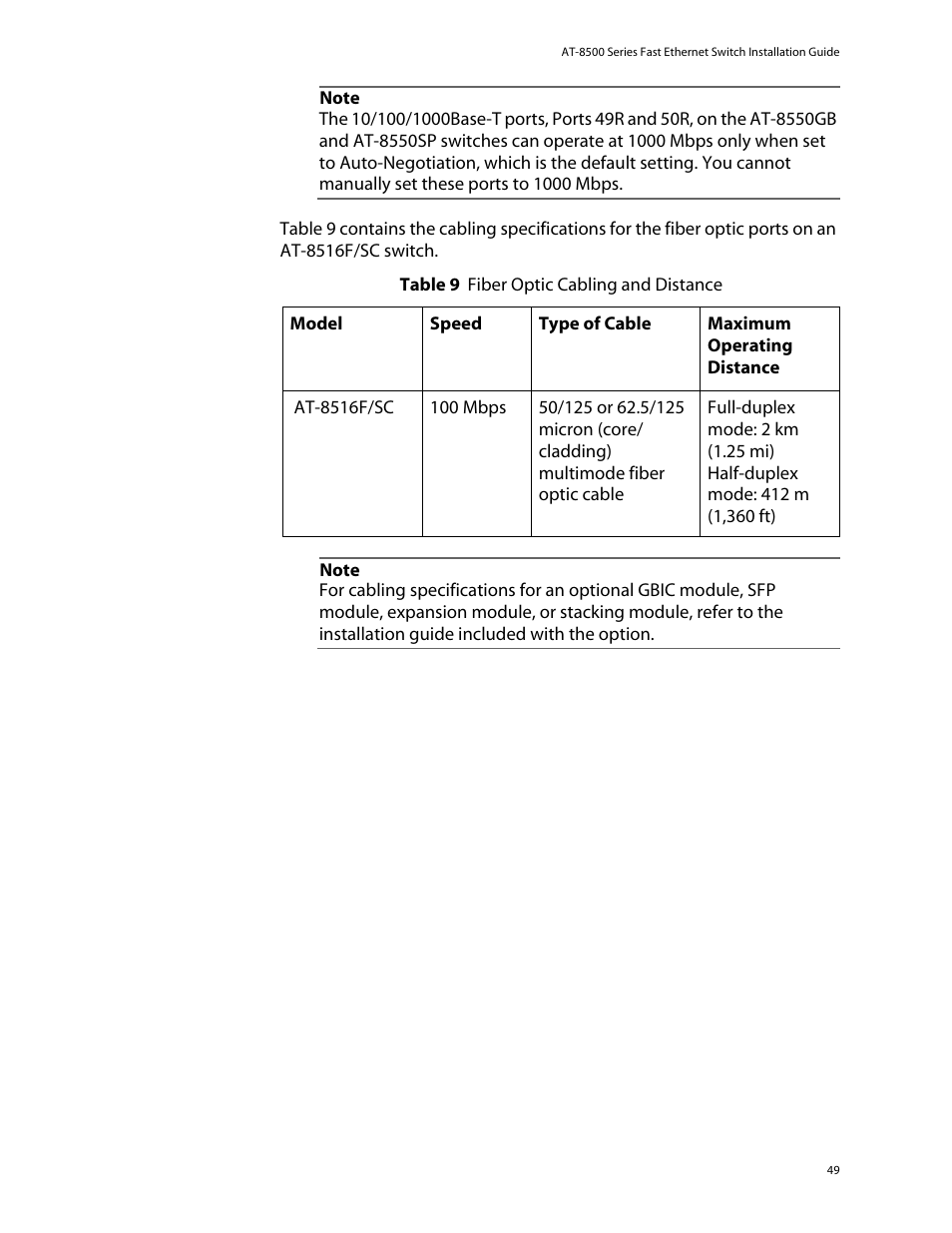 Allied Telesis AT-8550SP User Manual | Page 49 / 114