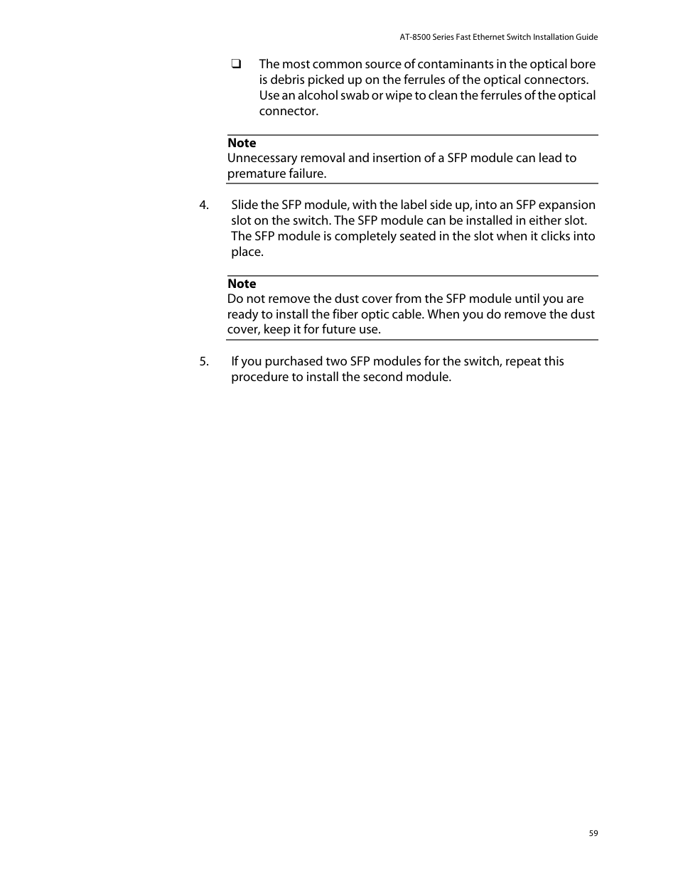 Allied Telesis AT-8550SP User Manual | Page 59 / 114
