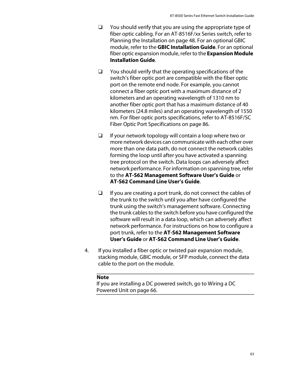 Allied Telesis AT-8550SP User Manual | Page 63 / 114