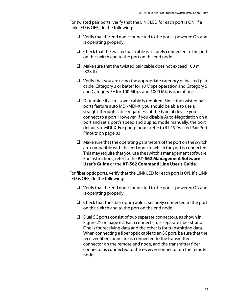 Allied Telesis AT-8550SP User Manual | Page 73 / 114