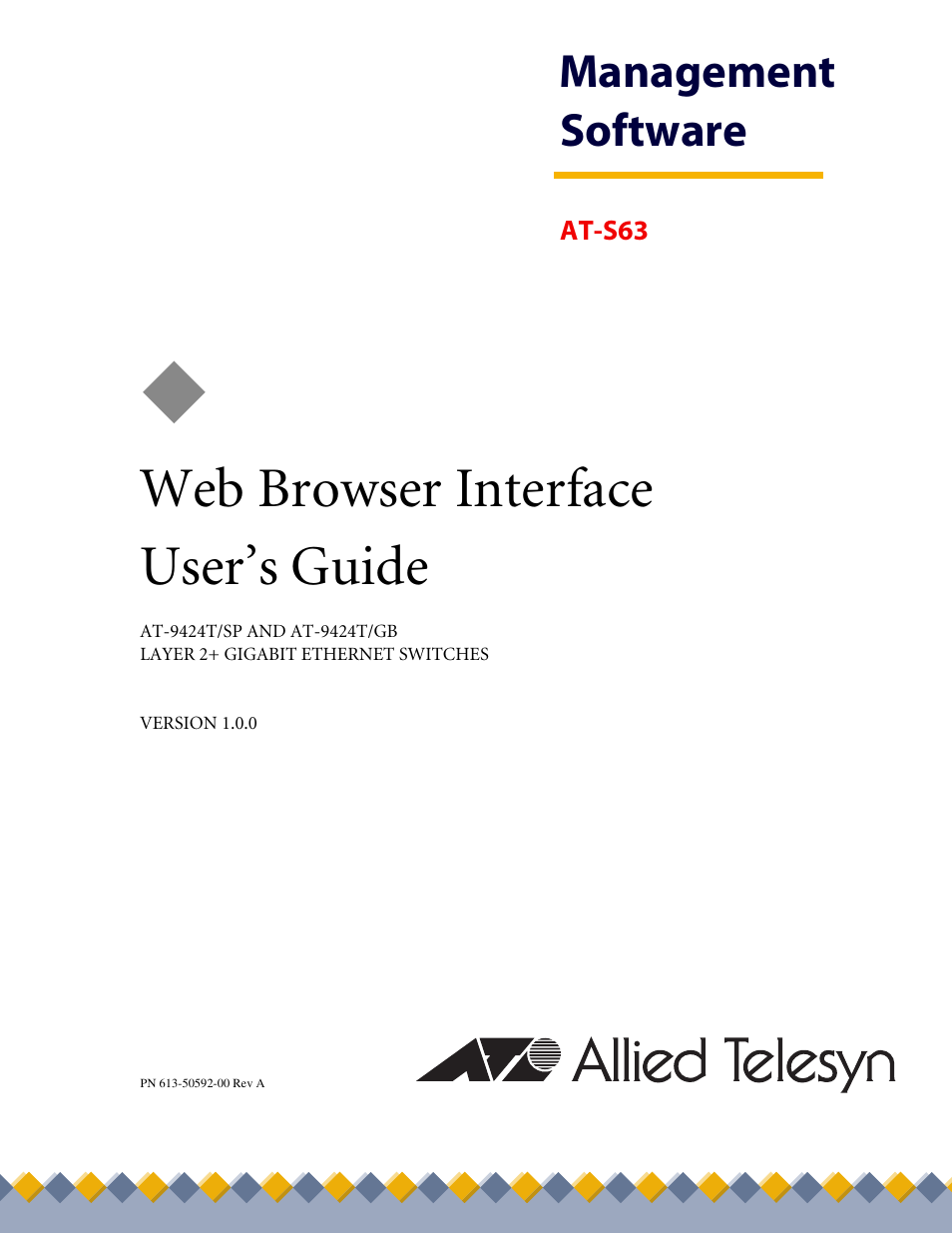 Allied Telesis AT-S63 User Manual | 388 pages