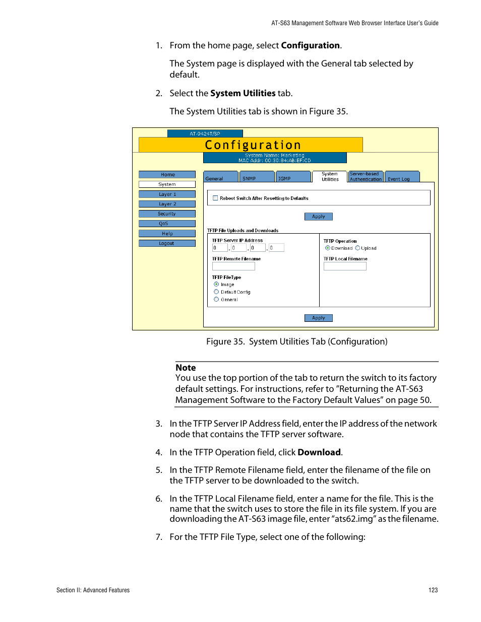 Allied Telesis AT-S63 User Manual | Page 123 / 388