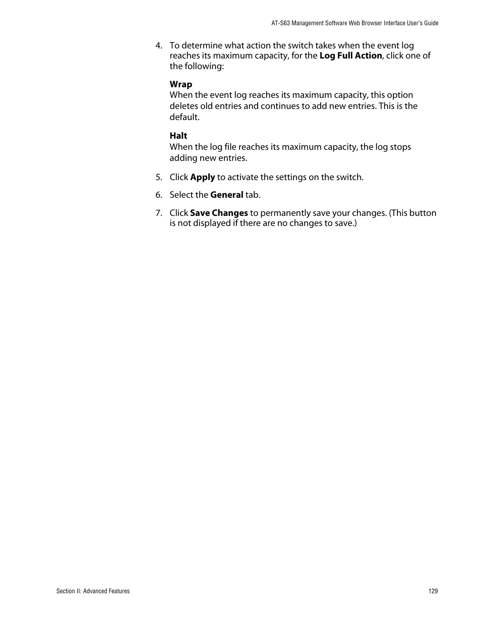 Allied Telesis AT-S63 User Manual | Page 129 / 388