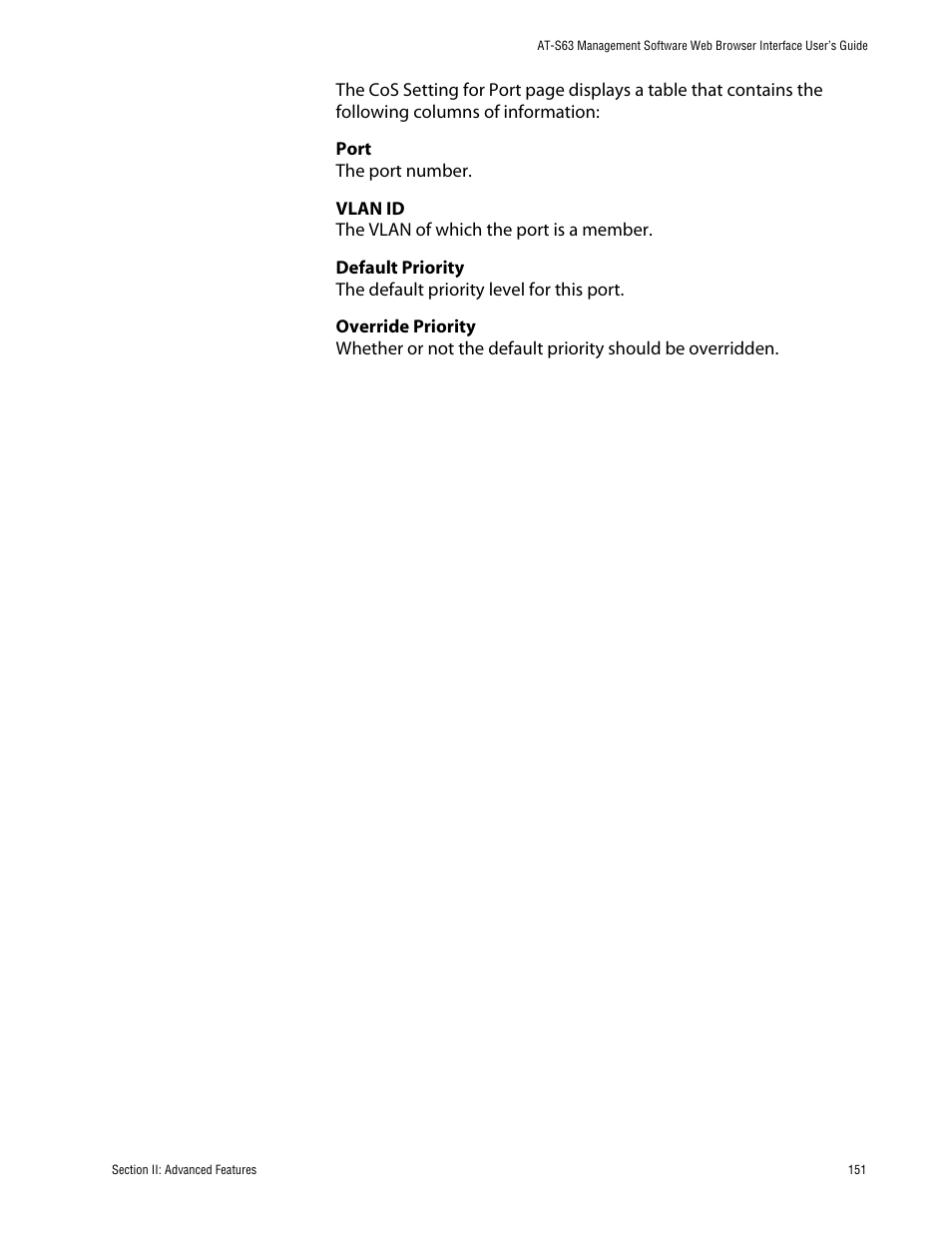 Allied Telesis AT-S63 User Manual | Page 151 / 388