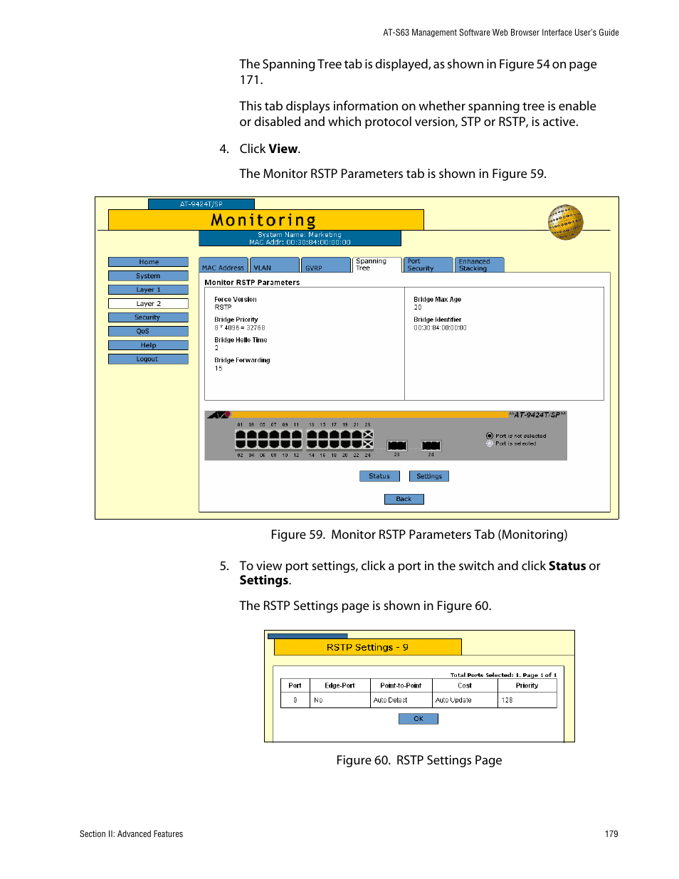 Allied Telesis AT-S63 User Manual | Page 179 / 388