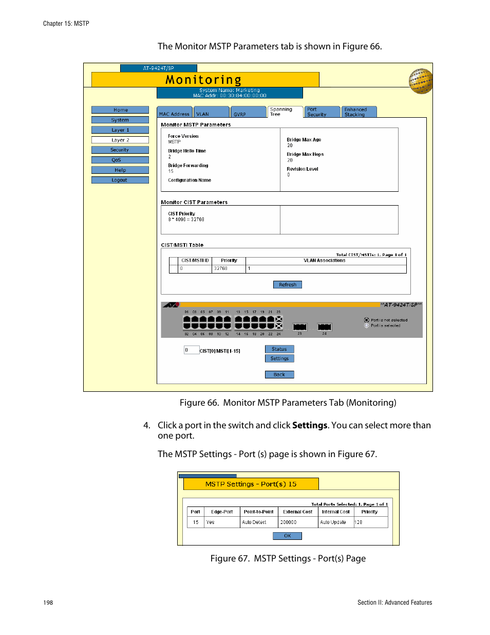 Allied Telesis AT-S63 User Manual | Page 198 / 388