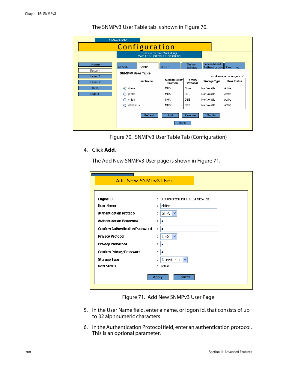Allied Telesis AT-S63 User Manual | Page 208 / 388