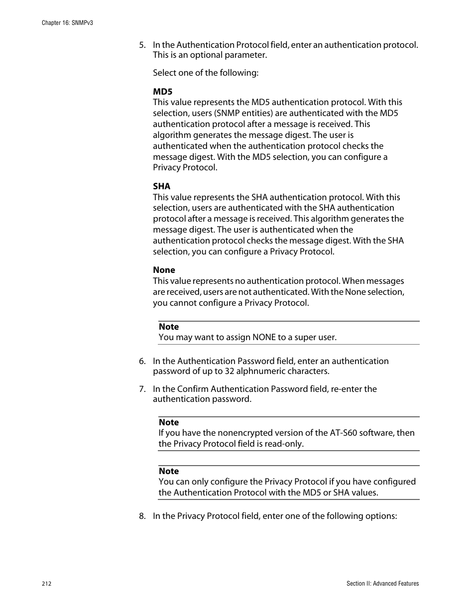 Allied Telesis AT-S63 User Manual | Page 212 / 388