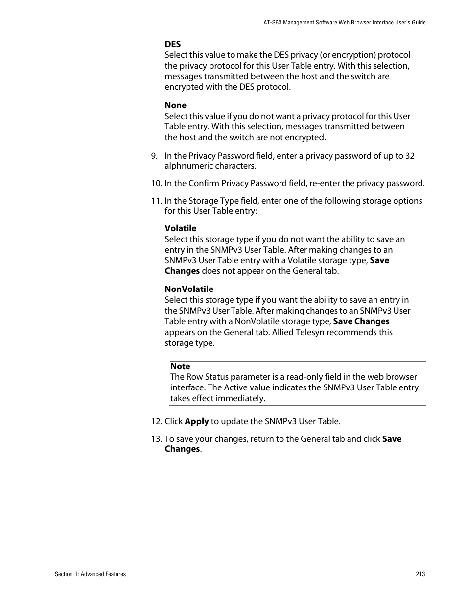 Allied Telesis AT-S63 User Manual | Page 213 / 388
