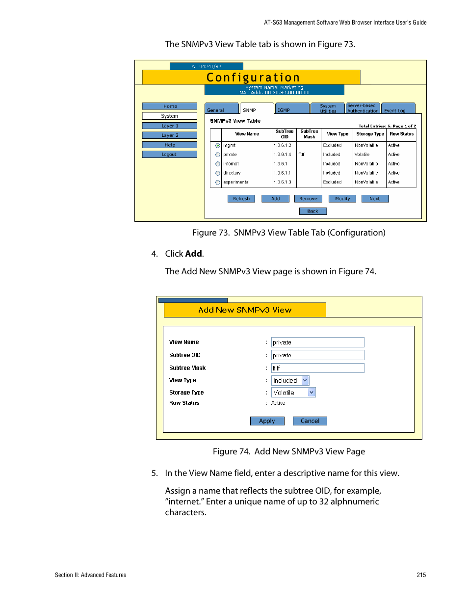 Allied Telesis AT-S63 User Manual | Page 215 / 388