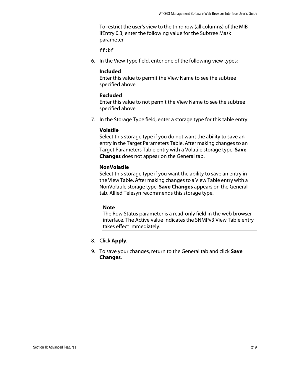 Allied Telesis AT-S63 User Manual | Page 219 / 388