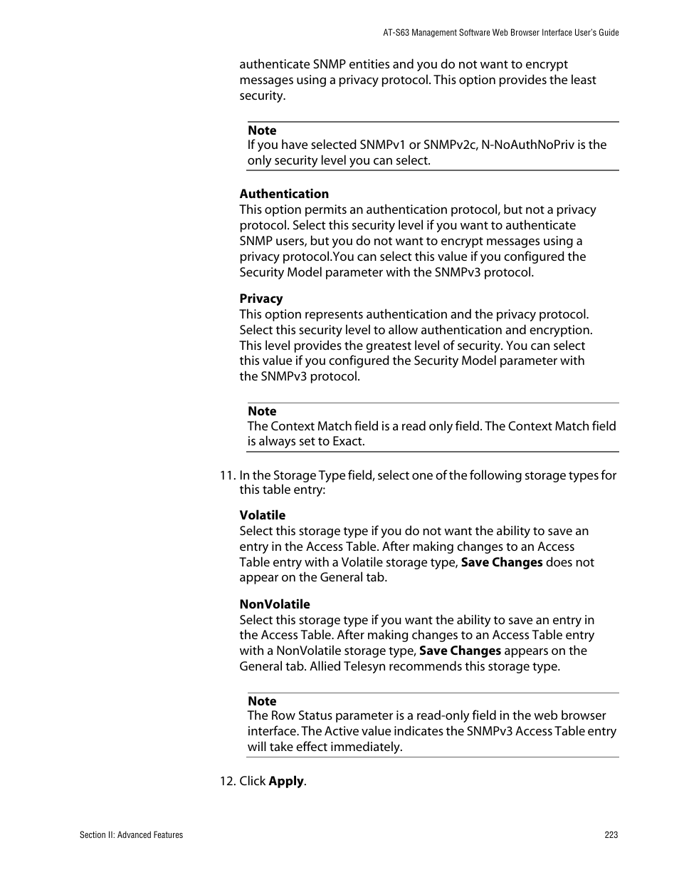 Allied Telesis AT-S63 User Manual | Page 223 / 388