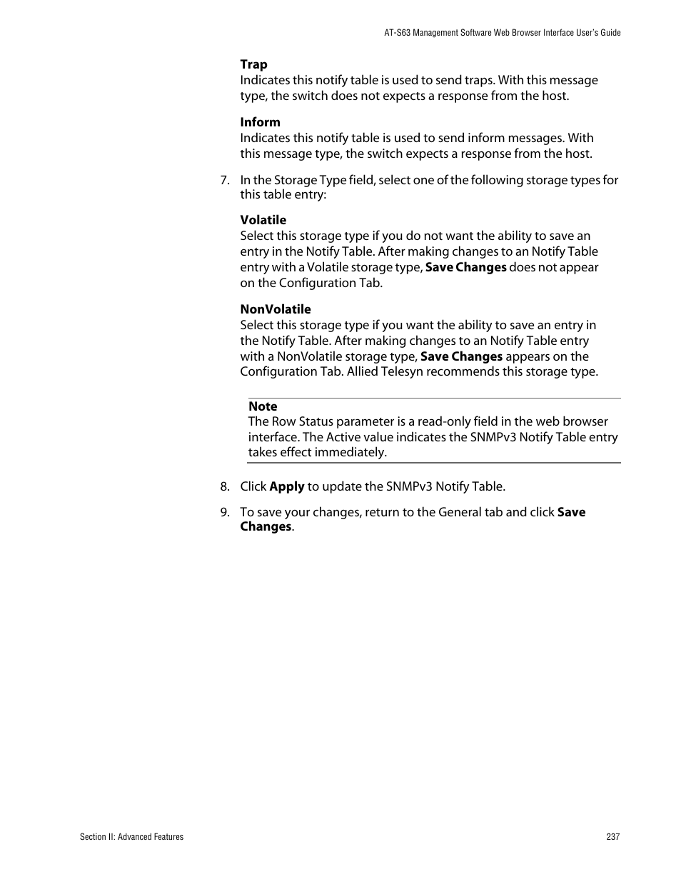 Allied Telesis AT-S63 User Manual | Page 237 / 388
