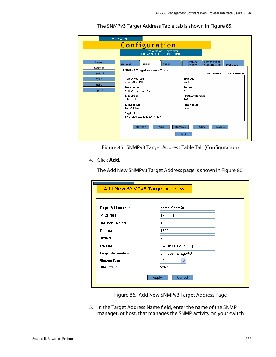 Allied Telesis AT-S63 User Manual | Page 239 / 388