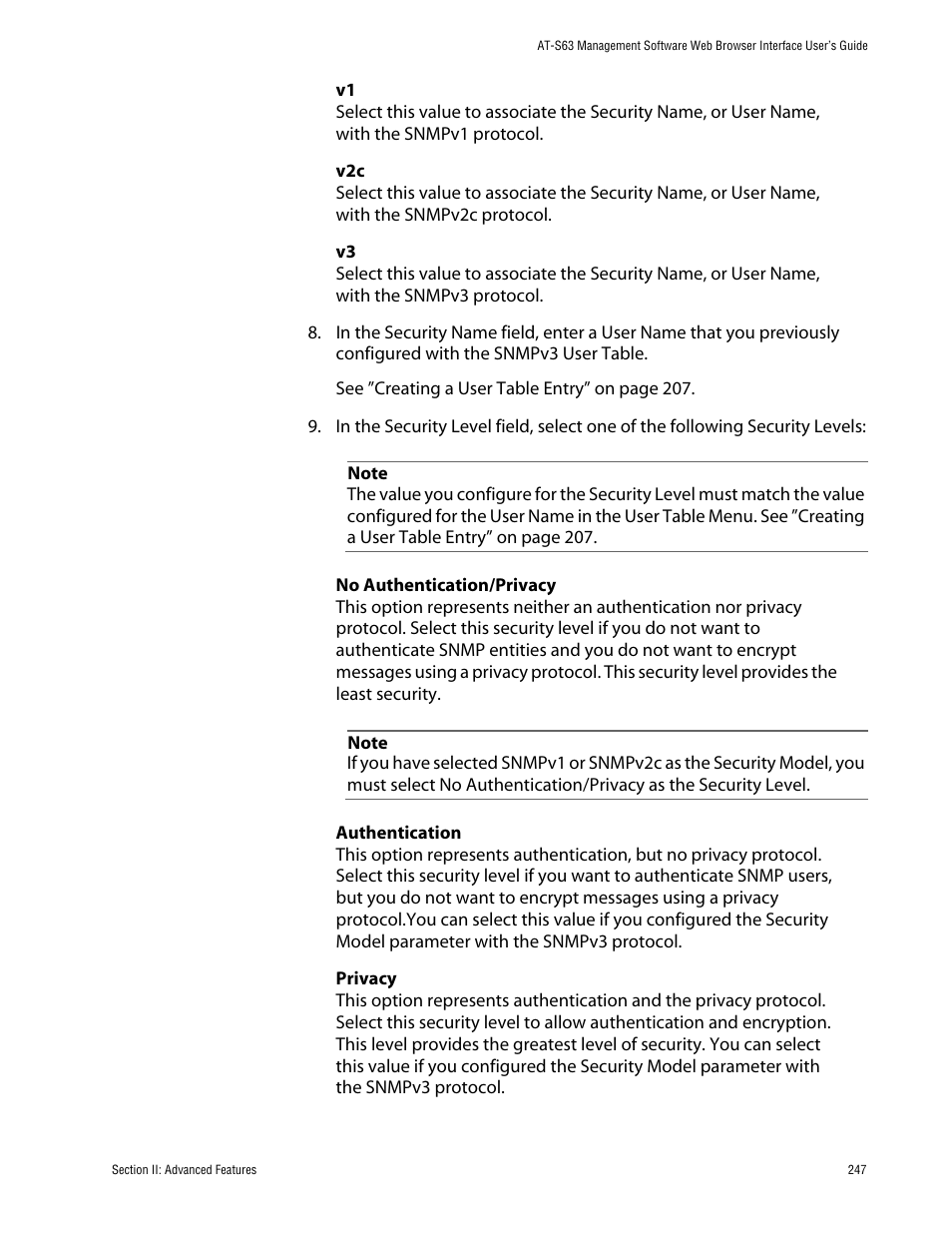 Allied Telesis AT-S63 User Manual | Page 247 / 388