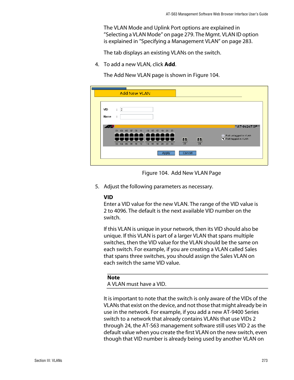 Allied Telesis AT-S63 User Manual | Page 273 / 388