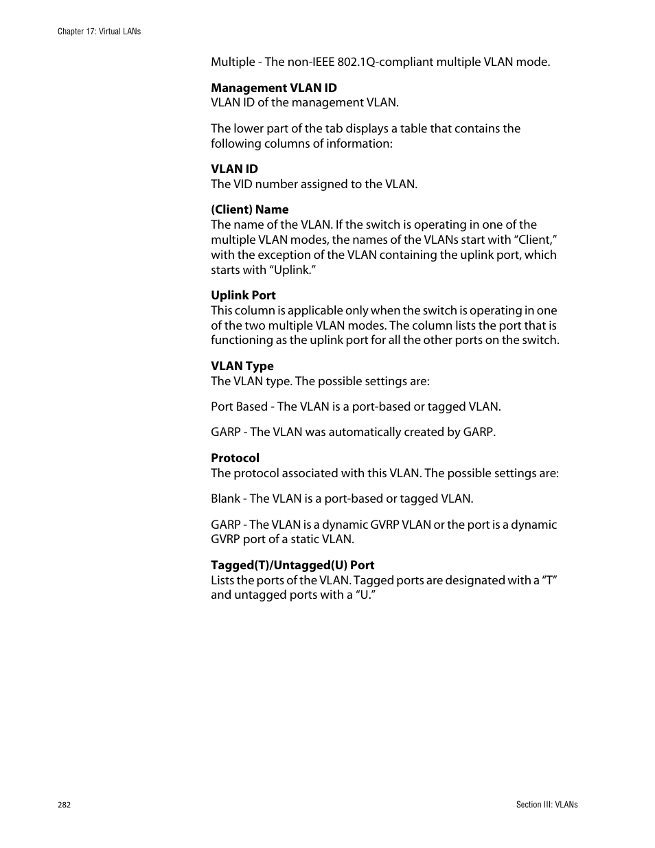 Allied Telesis AT-S63 User Manual | Page 282 / 388