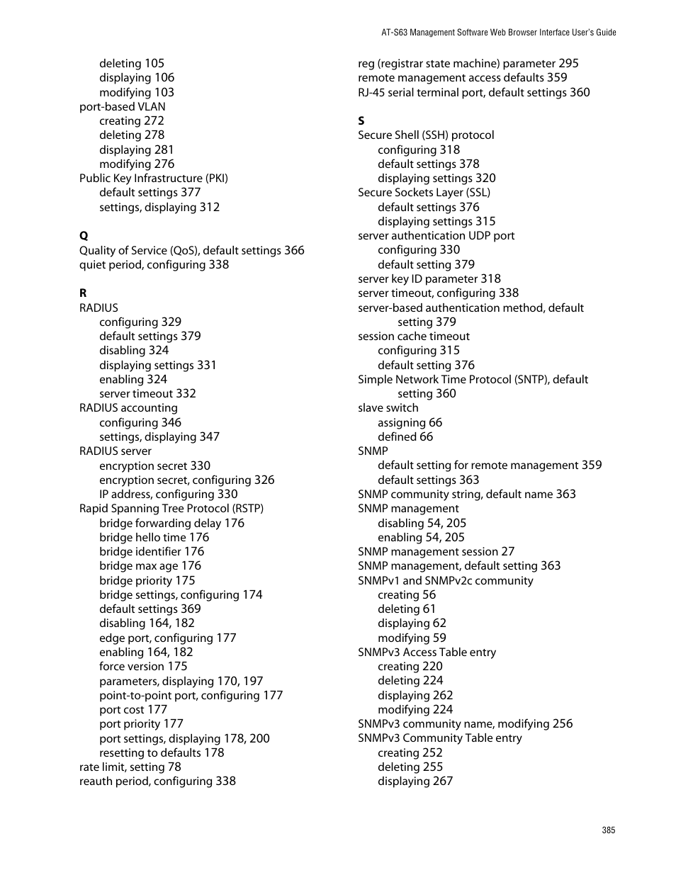 Allied Telesis AT-S63 User Manual | Page 385 / 388
