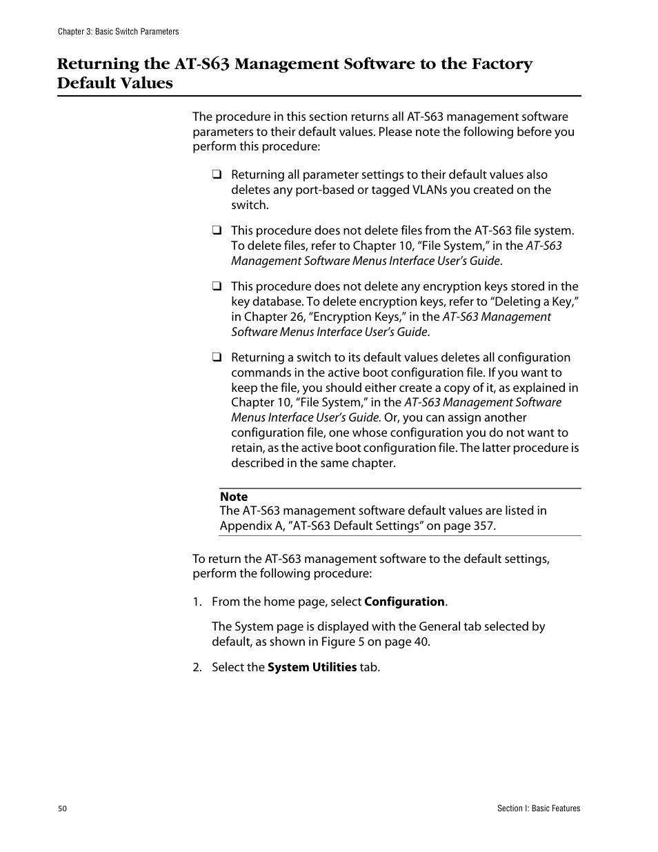 Allied Telesis AT-S63 User Manual | Page 50 / 388
