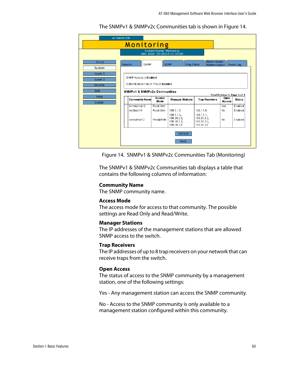 Allied Telesis AT-S63 User Manual | Page 63 / 388