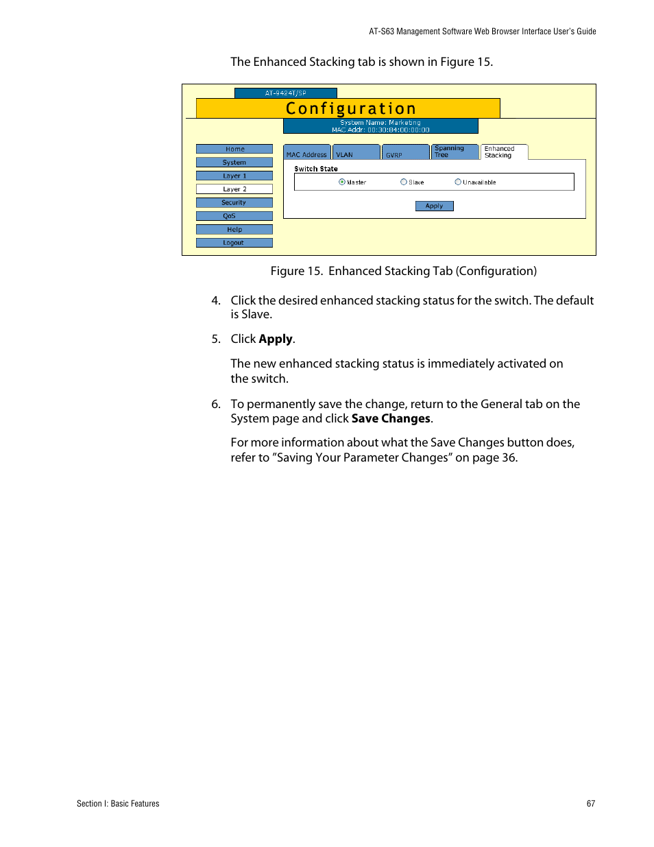 Allied Telesis AT-S63 User Manual | Page 67 / 388