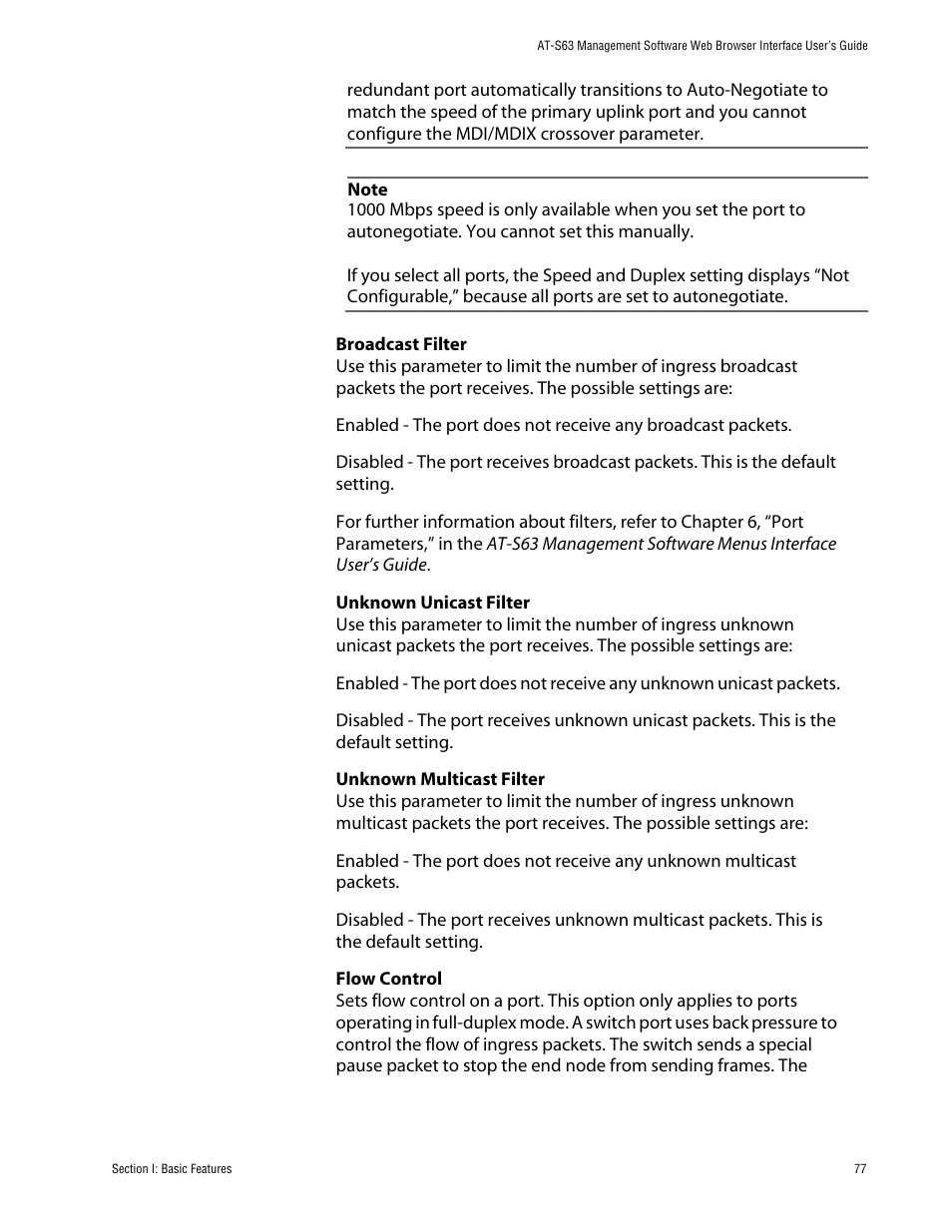 Allied Telesis AT-S63 User Manual | Page 77 / 388