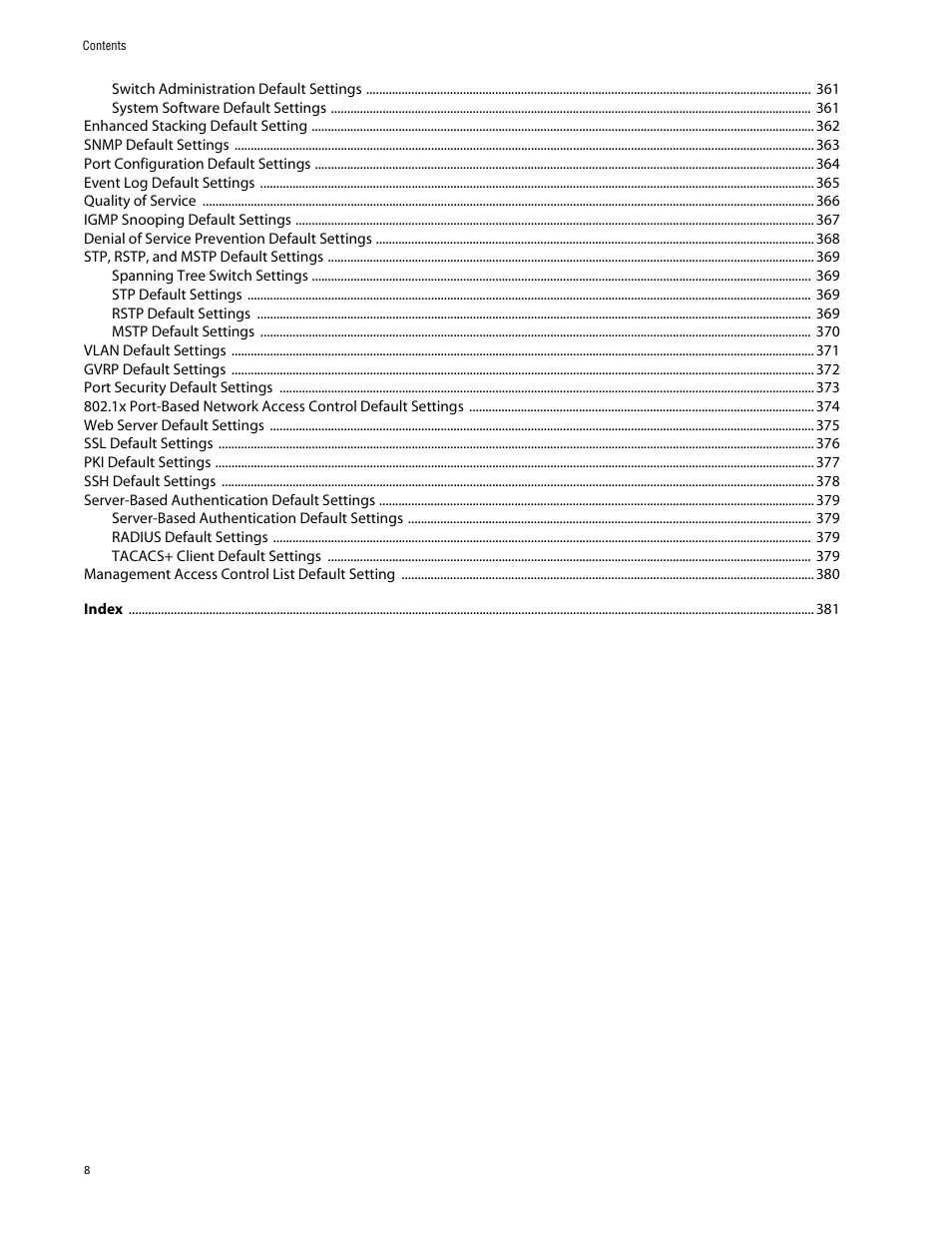Allied Telesis AT-S63 User Manual | Page 8 / 388