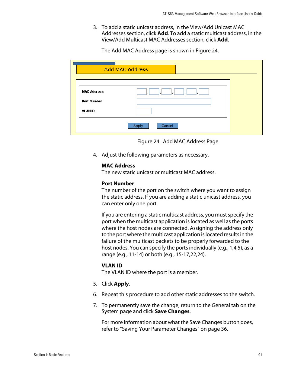 Allied Telesis AT-S63 User Manual | Page 91 / 388