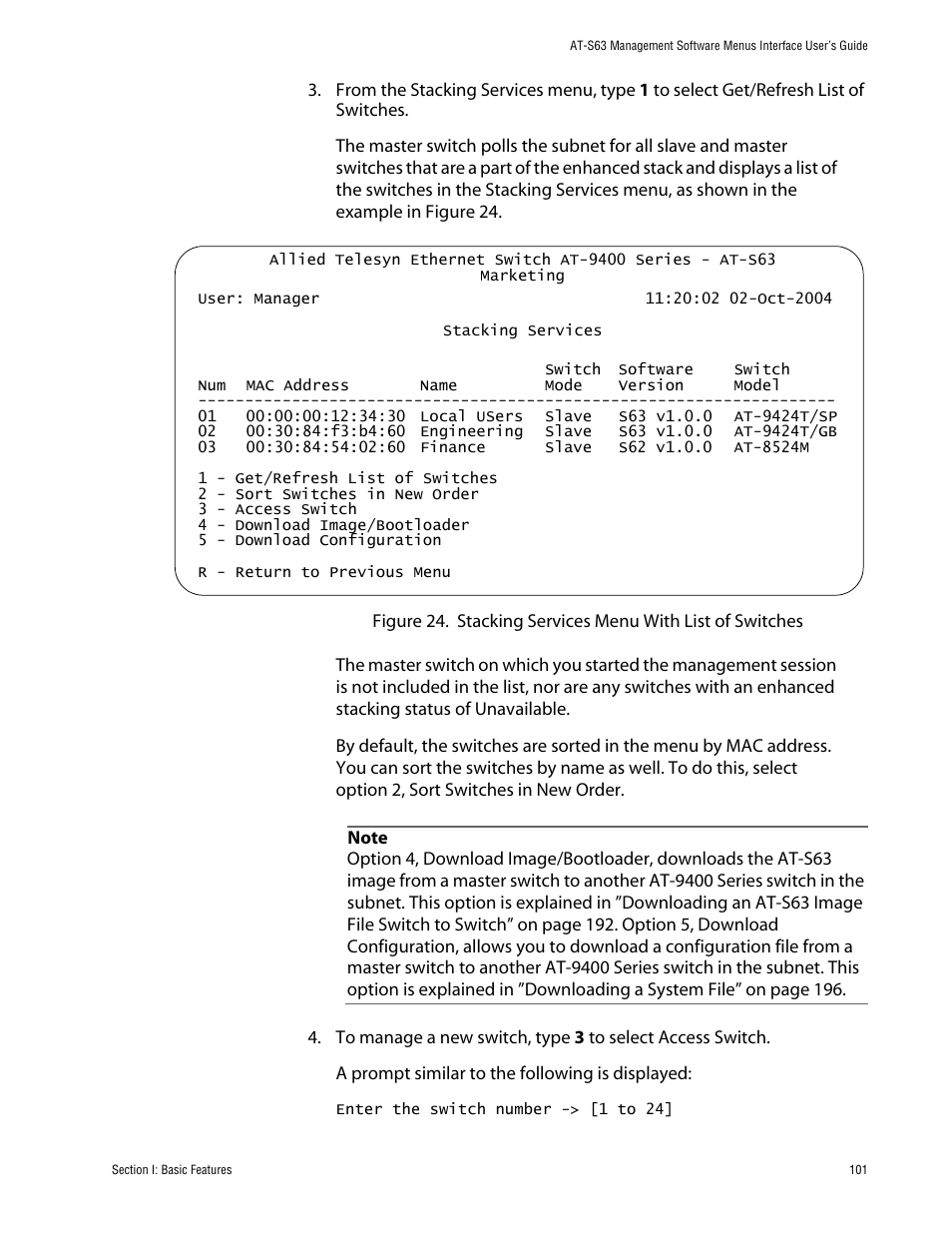 Allied Telesis AT-S63 User Manual | Page 101 / 710