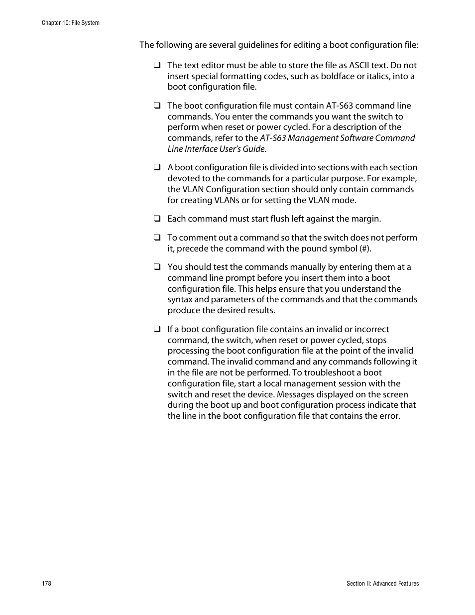Allied Telesis AT-S63 User Manual | Page 178 / 710