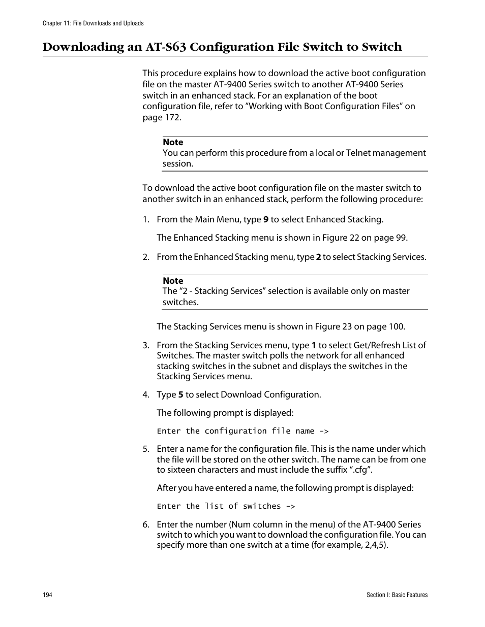 Allied Telesis AT-S63 User Manual | Page 194 / 710