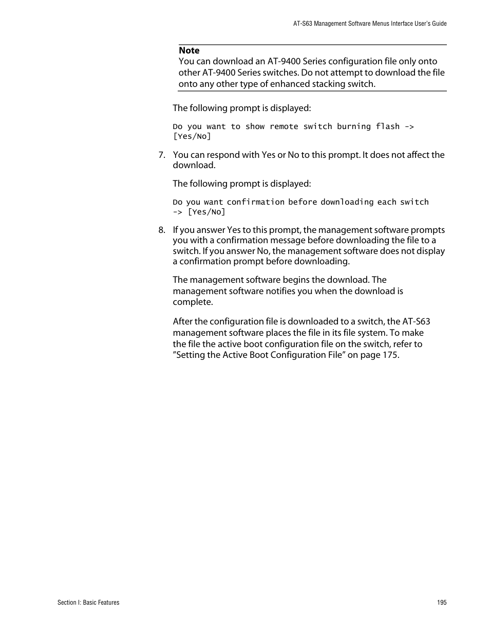 Allied Telesis AT-S63 User Manual | Page 195 / 710