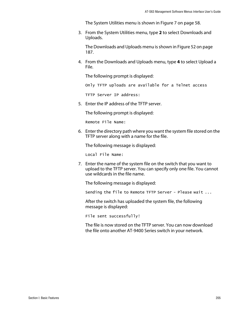 Allied Telesis AT-S63 User Manual | Page 205 / 710