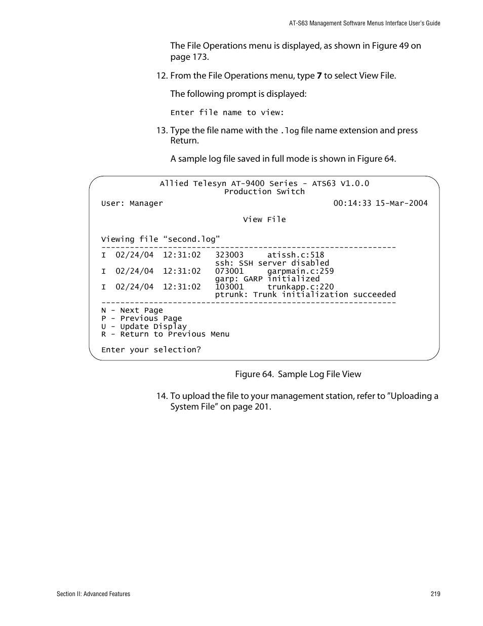 Allied Telesis AT-S63 User Manual | Page 219 / 710