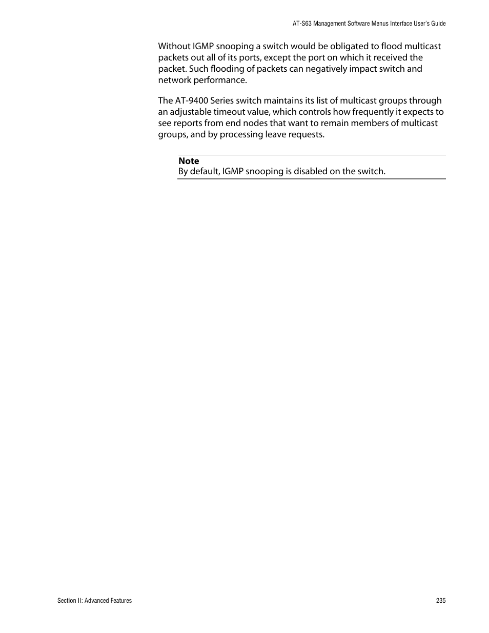 Allied Telesis AT-S63 User Manual | Page 235 / 710